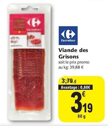 Viande des Grisons CARREFOUR