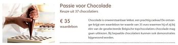 Promotions Passie voor chocolade - Bongo - Valide de 02/11/2011 à 31/08/2012 chez Bongo