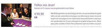 Promotions Faites vos jeux - Bongo - Valide de 02/11/2011 à 31/08/2012 chez Bongo