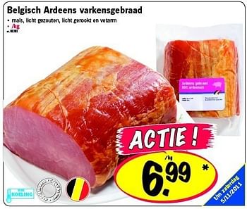 Promotions Belgisch ardeens varkensgebraad - Produit maison - Lidl - Valide de 03/11/2011 à 09/11/2011 chez Lidl