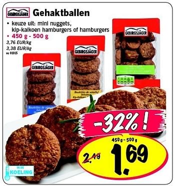 Promotions Gehaktballen - Gebirgsjager - Valide de 03/11/2011 à 09/11/2011 chez Lidl