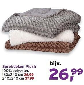Rook Kalmte Uitstekend Huismerk - Leen Bakker Sprei-deken plush - Promotie bij Leen Bakker