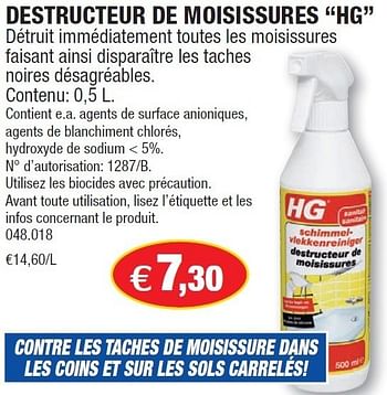 Promo Hg Destructeur De Moisissure chez Cora 