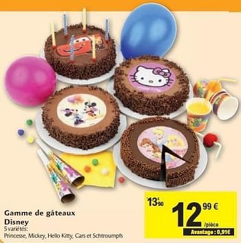 Disney Gamme De Gateaux Disney Promotie Bij Carrefour Market