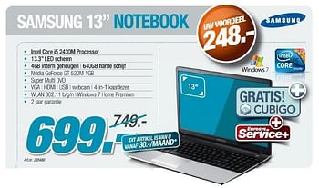 Promoties Notebook - Samsung - Geldig van 30/11/2011 tot 17/12/2011 bij Auva