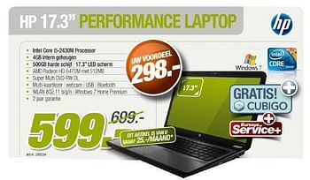 Promotions Performance laptop - HP - Valide de 30/11/2011 à 17/12/2011 chez Auva