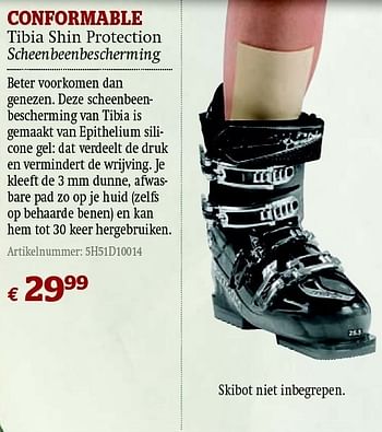 Promoties Tibia shin protection scheenbeenbescherming - Conformable - Geldig van 01/12/2011 tot 31/12/2011 bij A.S.Adventure