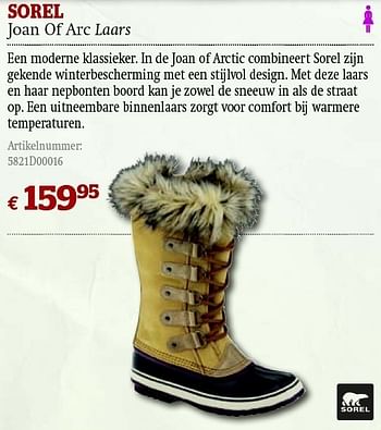 Promoties Joan of arc laars - Sorel - Geldig van 01/12/2011 tot 31/12/2011 bij A.S.Adventure