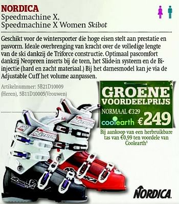 Promoties Speedmachine x, speedmachine x women skibot - Nordica - Geldig van 01/12/2011 tot 31/12/2011 bij A.S.Adventure