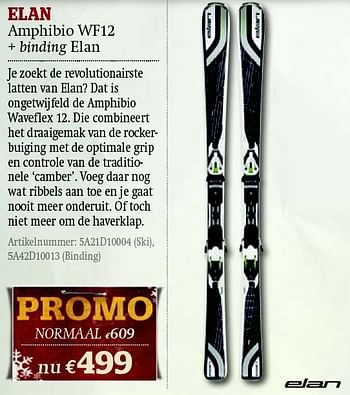Promoties Amphibio wf12 + binding elan - Elan - Geldig van 01/12/2011 tot 31/12/2011 bij A.S.Adventure