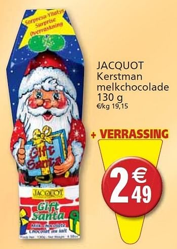 Promoties JACQUOT Kerstman melkchocolade - Jacquot - Geldig van 06/12/2011 tot 11/12/2011 bij Champion