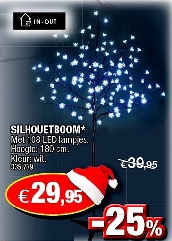 Promoties Silhouetboom - Huismerk - Hubo  - Geldig van 07/12/2011 tot 31/12/2011 bij Hubo