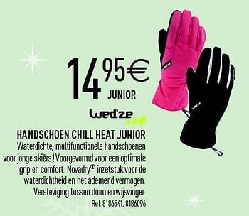 Promoties Handschoen chill heat junior - Wed'ze - Geldig van 07/12/2011 tot 24/12/2011 bij Decathlon