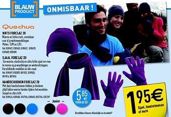 Promoties Sjaal, handschoenen of muts - Quechua - Geldig van 07/12/2011 tot 24/12/2011 bij Decathlon