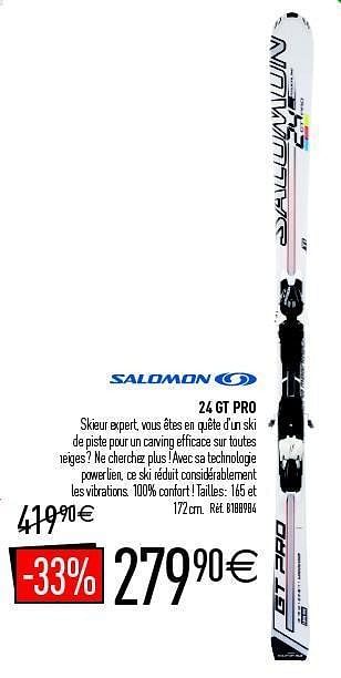Promotions 24 gt pro - Salomon - Valide de 07/12/2011 à 24/12/2011 chez Decathlon