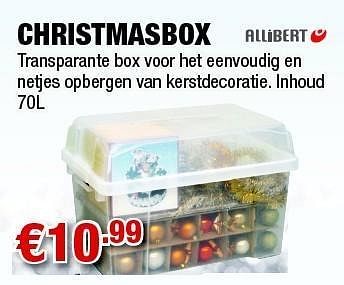Promoties Christmasbox - Allibert - Geldig van 08/12/2011 tot 31/12/2011 bij Cevo Market