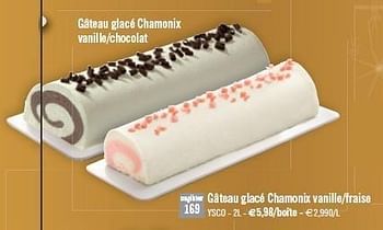 Ysco Gateau Glace Chamonix Vanille Fraise En Promotion Chez O Cool