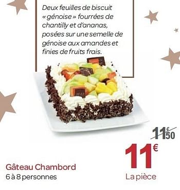 Huismerk Gb Gateau Chambord Promotie Bij Carrefour Market