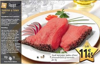 Promoties Steak met peper - Huismerk - Champion - Geldig van 26/12/2011 tot 31/12/2011 bij Champion