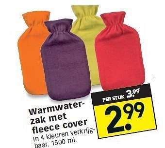 Huismerk Warmwaterzak fleece - Promotie bij Blokker