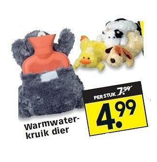 Huismerk Warmwaterkruik dier - Promotie bij Blokker