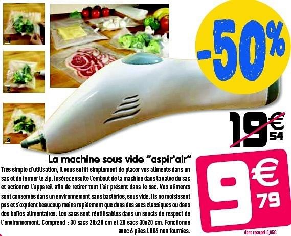 Produit maison Gifi La machine sous vide aspir air En