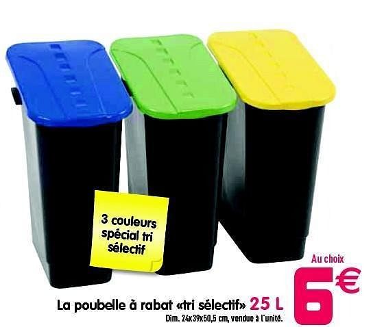 Produit maison Gifi La poubelle rabat tri s lectif En