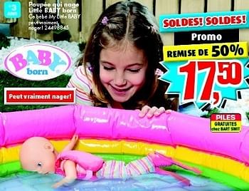Promotions Poupée qui nage little baby born - Baby Born - Valide de 03/01/2012 à 31/01/2012 chez Bart Smit