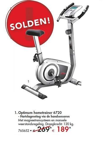 Springen Informeer recept Optimum Optimum hometrainer 6720 - Promotie bij Colruyt