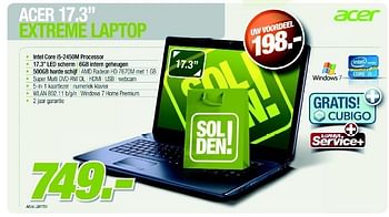 Promoties Acer extreme laptop - Acer - Geldig van 04/01/2012 tot 31/01/2012 bij Auva
