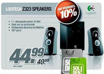 Promoties Logitech z33 speakers - Logitech - Geldig van 04/01/2012 tot 31/01/2012 bij Auva