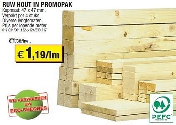 Promoties Ruw hout in promopak - Huismerk - Hubo  - Geldig van 04/01/2012 tot 15/01/2012 bij Hubo