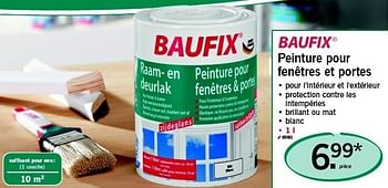 Promotions Peinture pour fenêtres et portes - Baufix - Valide de 23/01/2012 à 25/01/2012 chez Lidl