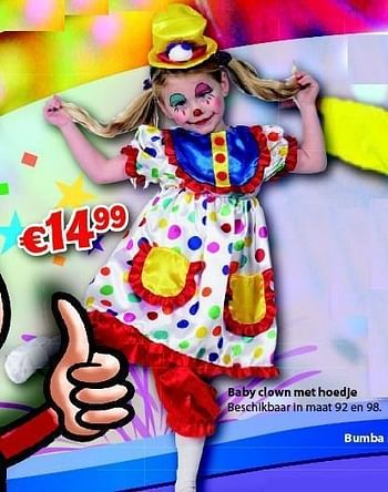 Promoties Baby clown met hoedje - Bumba - Geldig van 23/01/2012 tot 26/02/2012 bij ToyChamp