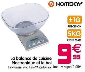 Homday Balance De Cuisine électronique