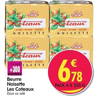 Beurre noisette les coteaux - 250 g