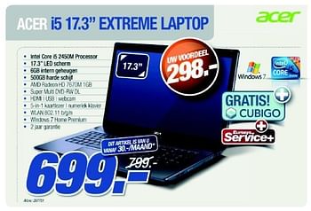 Promotions Extreme laptop - Acer - Valide de 01/02/2012 à 29/02/2012 chez Auva
