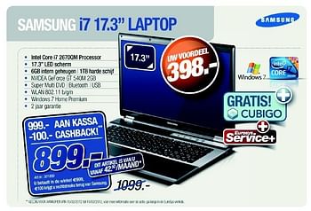 Promoties I7 laptop - Samsung - Geldig van 01/02/2012 tot 29/02/2012 bij Auva