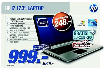 Promoties I7 laptop - HP - Geldig van 01/02/2012 tot 29/02/2012 bij Auva