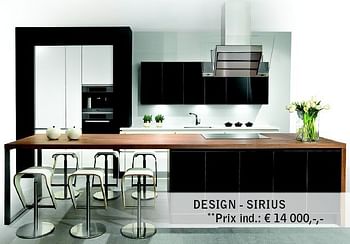 Promotions Design - sirius - Produit maison - Cuisines Dovy - Valide de 01/02/2012 à 15/02/2012 chez Cuisines Dovy