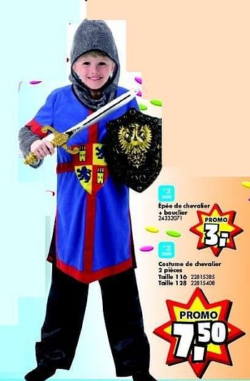 Promotions Costume de chevalier 2 pièces - Les Schtroumpfs - Valide de 04/02/2012 à 26/02/2012 chez Bart Smit