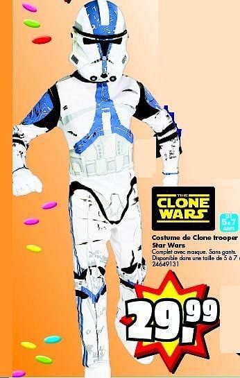 Promotions Costume de clone trooper star wars - Star Wars - Valide de 04/02/2012 à 26/02/2012 chez Bart Smit