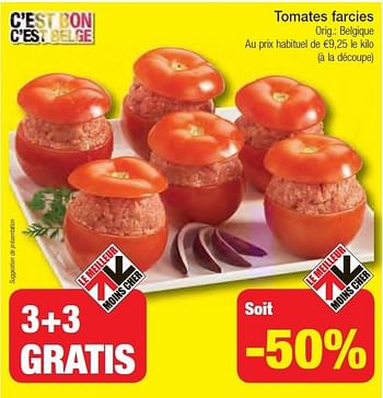 Promotions Tomates farcies - Produit maison - Intermarche - Valide de 07/02/2012 à 12/02/2012 chez Intermarche
