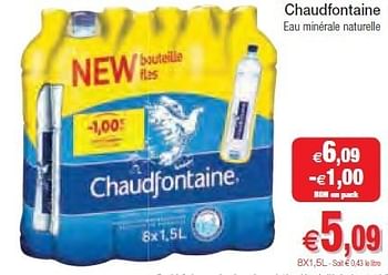 Promoties Chaudfontaine eau minérale naturelle - Chaudfontaine - Geldig van 07/02/2012 tot 12/02/2012 bij Intermarche
