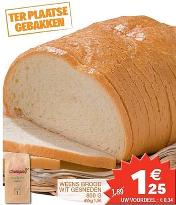 Promoties Weens brood wit gesneden - Huismerk - Champion - Geldig van 07/02/2012 tot 12/02/2012 bij Champion