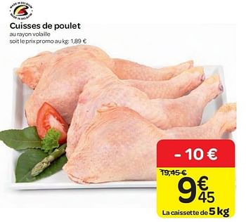 Promotions Cuisses de poulet - Produit maison - Carrefour  - Valide de 08/02/2012 à 13/02/2012 chez Carrefour