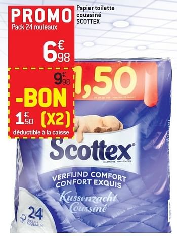 Promotions Papier toilette coussiné scottex - Scottex - Valide de 08/02/2012 à 14/02/2012 chez Match Food & More