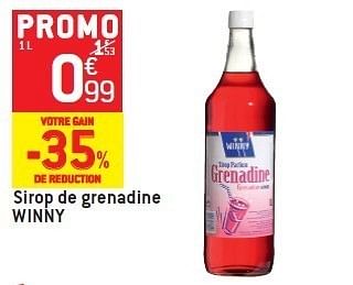 Promotions Sirop de grenadine winny - Winny - Valide de 08/02/2012 à 14/02/2012 chez Match Food & More