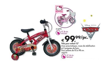 Promotions Vélo pour enfant - Cars - Valide de 09/02/2012 à 25/02/2012 chez Dreamland