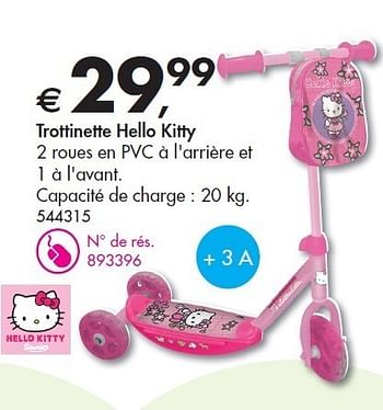 Promotions Trottinette hello kitty - Hello kitty - Valide de 09/02/2012 à 25/02/2012 chez Dreamland